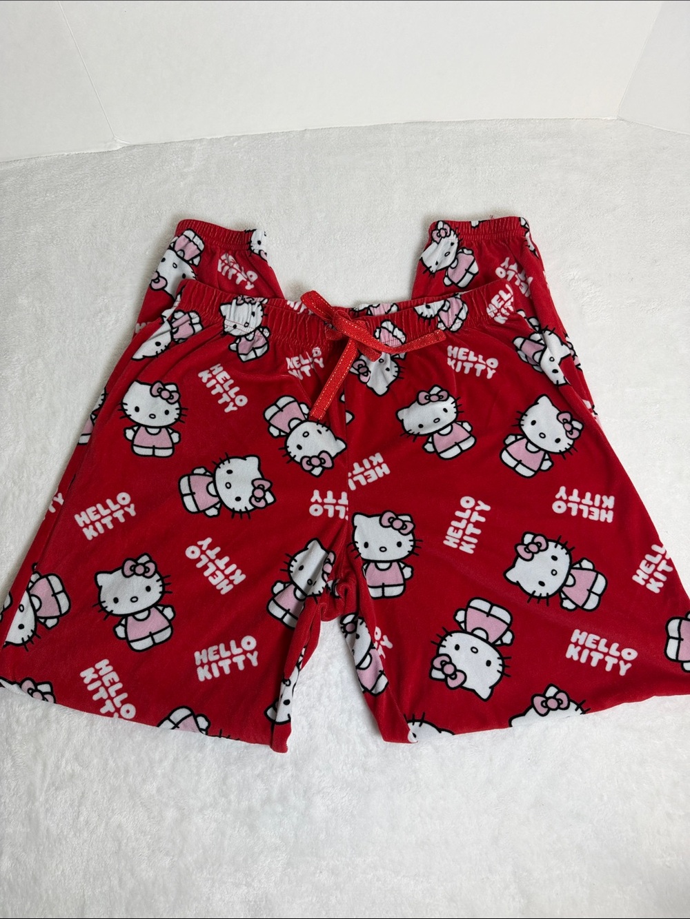 Hello Kitty Red women’s Pajama Pants with Pink Accents Size Small